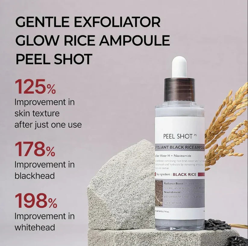 SilkGlow Rice Ampoule Exfoliant Set (both bottles)