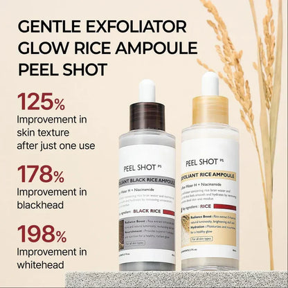 SilkGlow Rice Ampoule Exfoliant Set (both bottles)