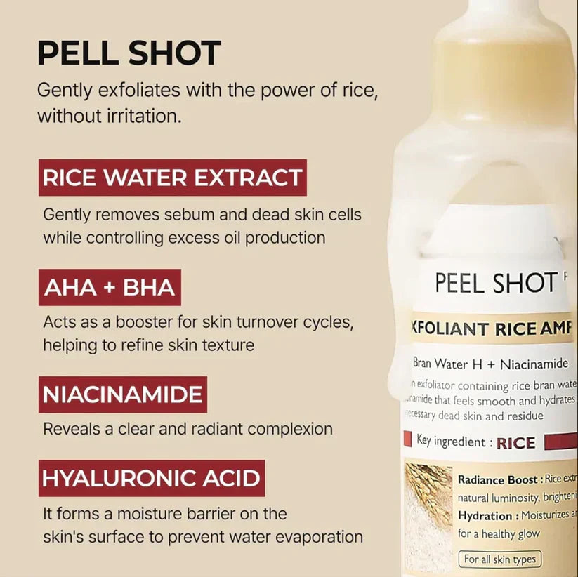 SilkGlow Rice Ampoule Exfoliant Set (both bottles)
