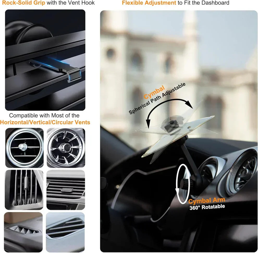 Car Cymbal Air Vent Mini Drum BeatRide Pro