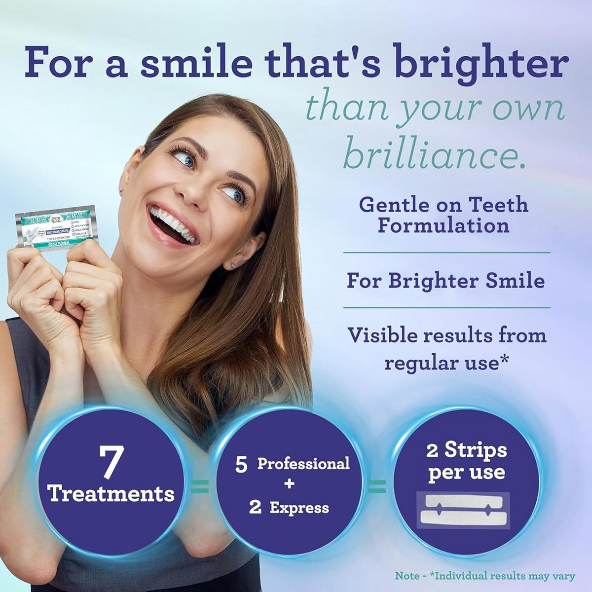 Advanced Dual-Action Teeth Whitening Strips: Professional Brightening & Stain Removal