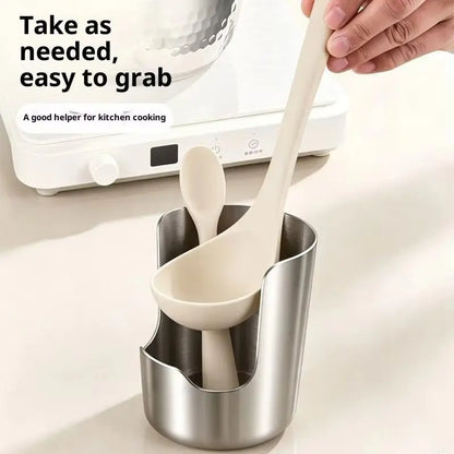 2 in 1 stainless steel spoon lid holder