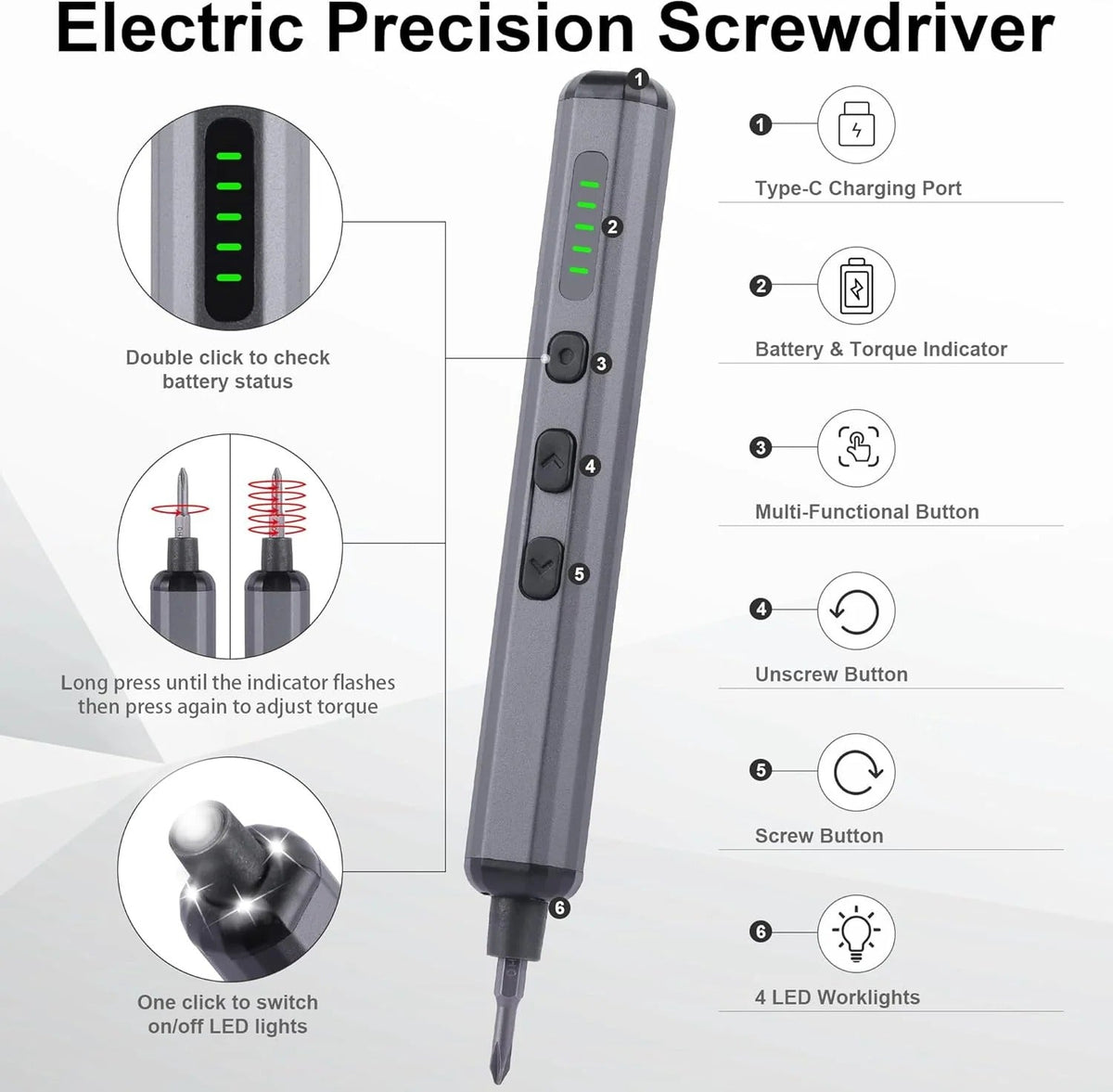 MINI 69-in-1 Mini Electric Precision Screwdriver Set