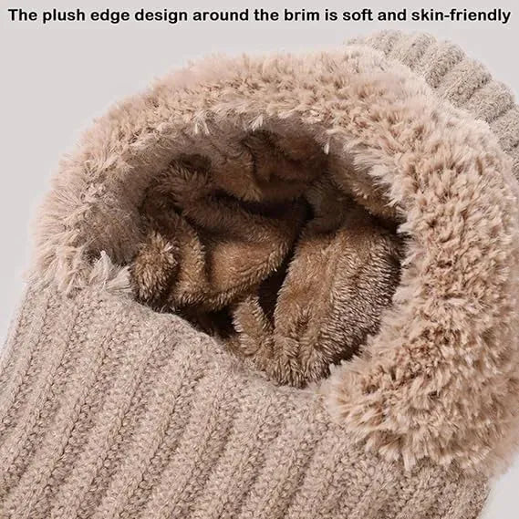 3-in-1 Knitted Winter Hat Scarf & Face Mask